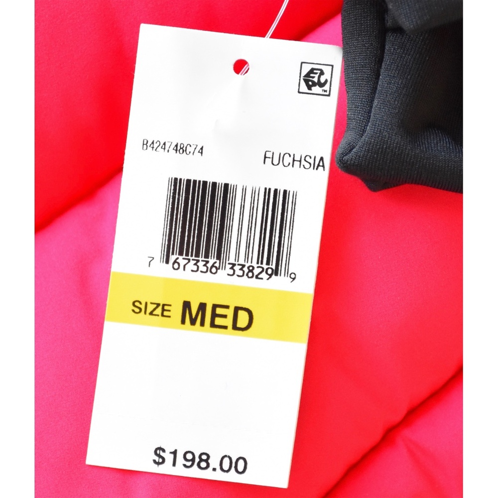 BCBGENERATION NWT MISSY HOODED THUMBHOLE SHORT FUCHSIA PUFFER JACKET. SIZE M - Picture 12 of 16